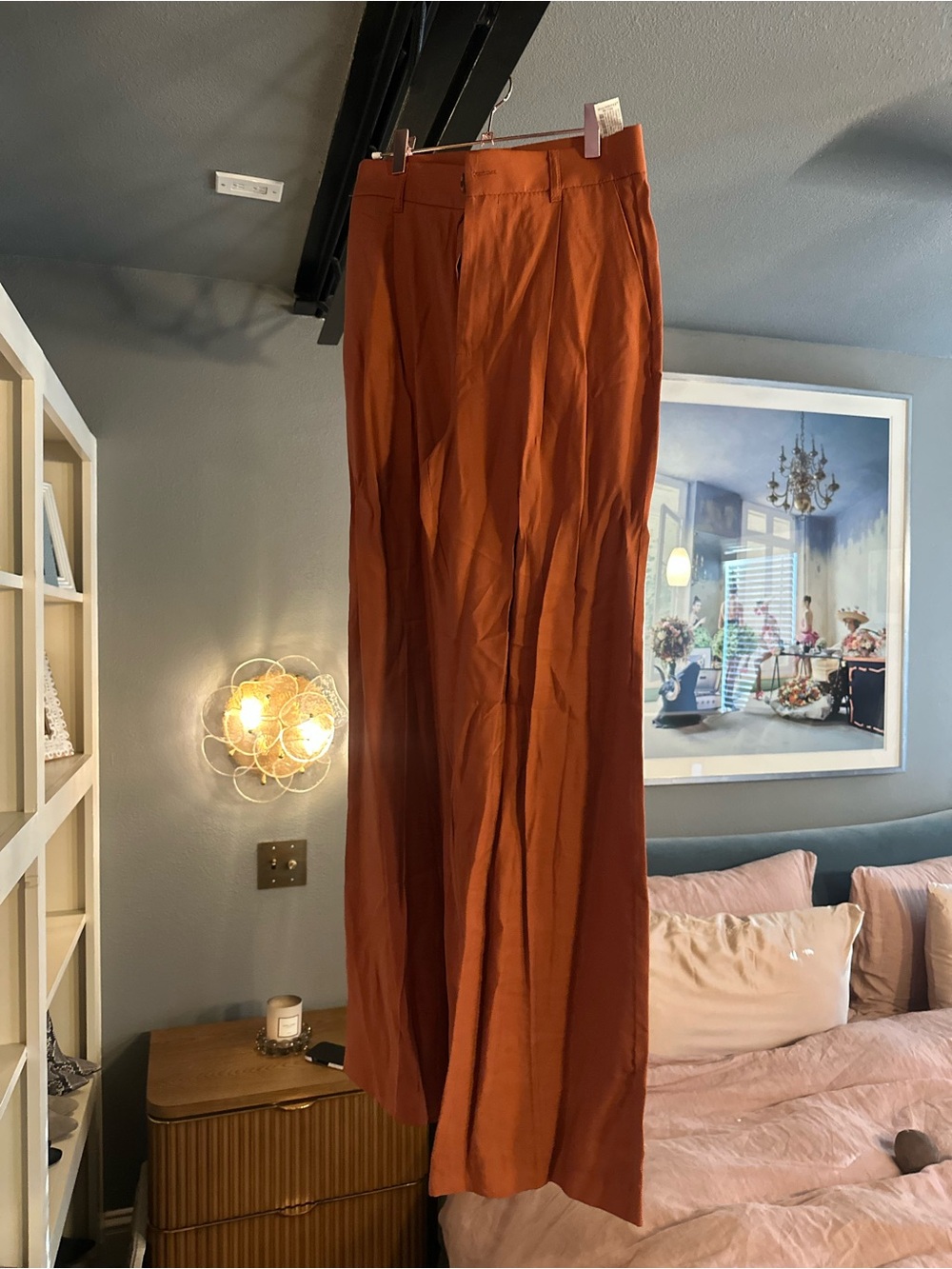 Wide-Leg Women’s Pants in Rust
